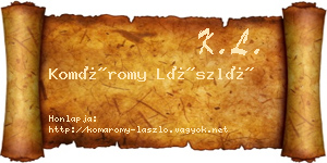 Komáromy László névjegykártya