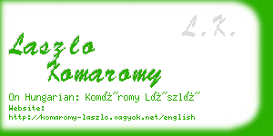 laszlo komaromy business card